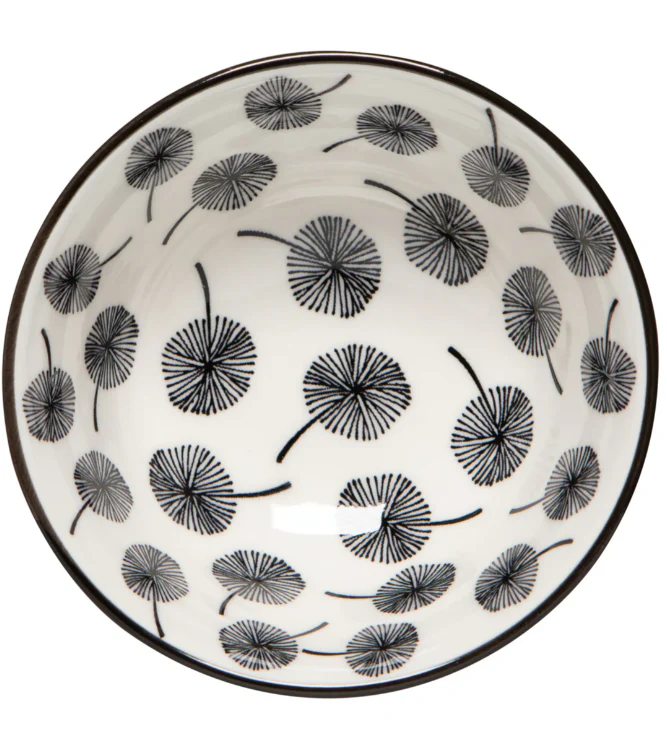Gray Dandelion Stamped Bowl 3.5 Inch - Image 2
