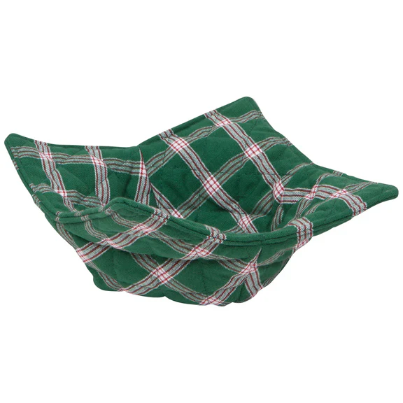 Green & Red Plaid Bowl Cozy