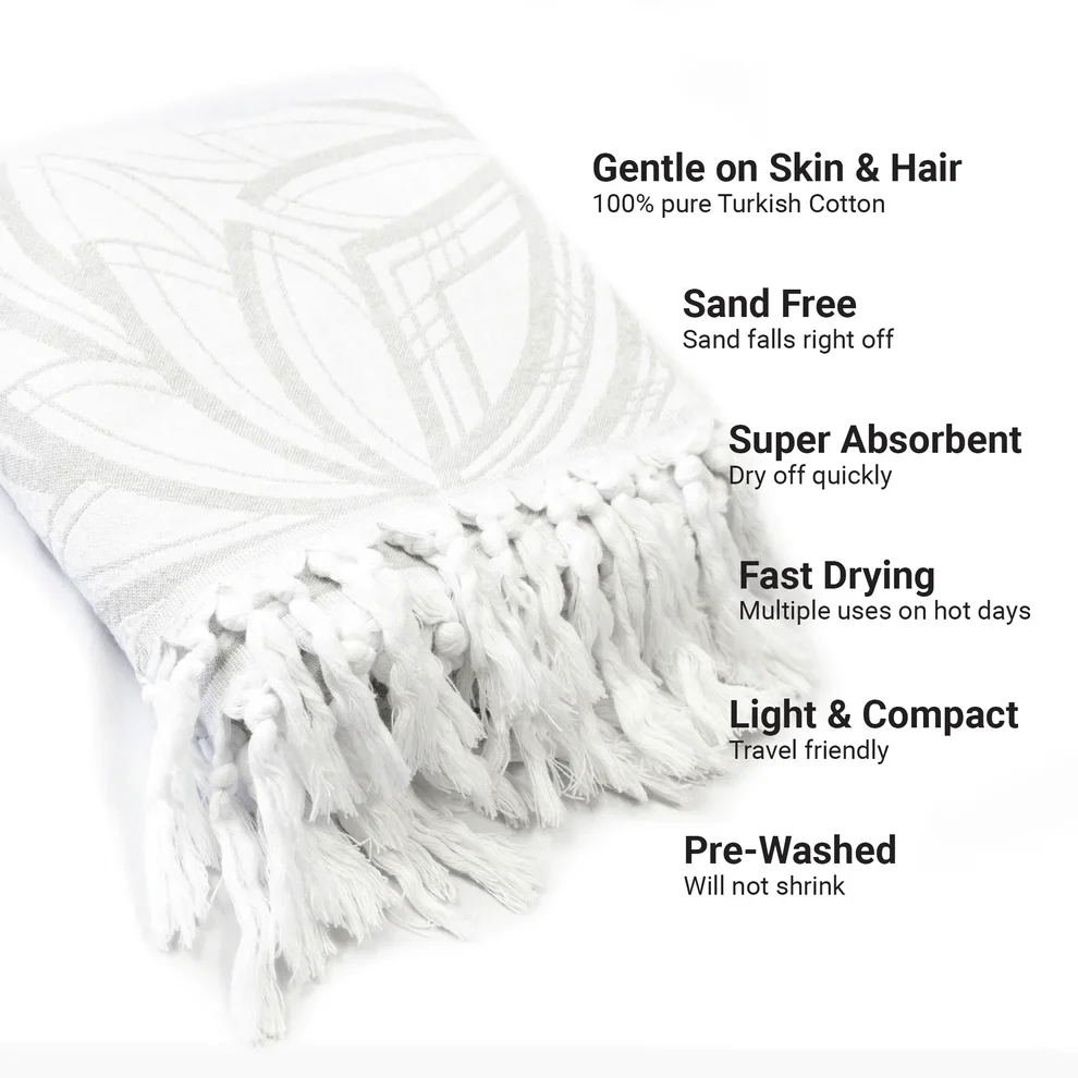 Grey Horona Turkish Body Towel - Image 8