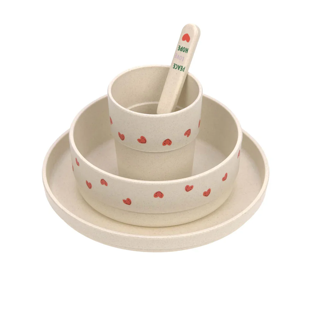 Happy Rascals Dish Set - Heart Lavender - Image 2