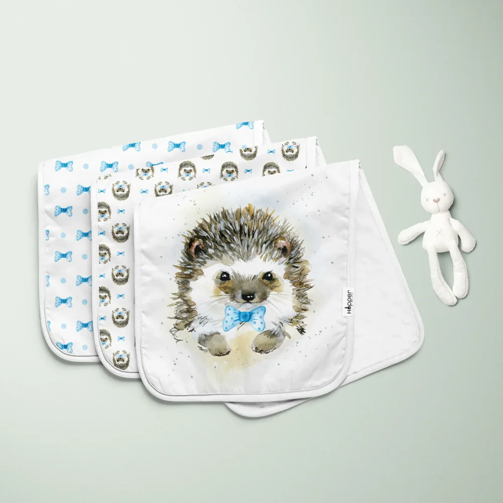 Henrik The Hedgehog Burp Cloth Set - Image 3