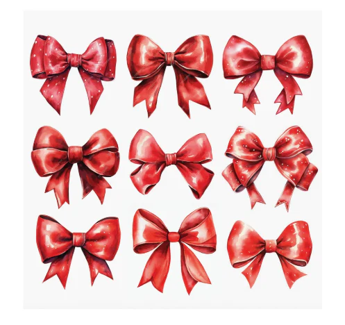 Holiday Bow Printed Lunch Napkin - 20Pk Red