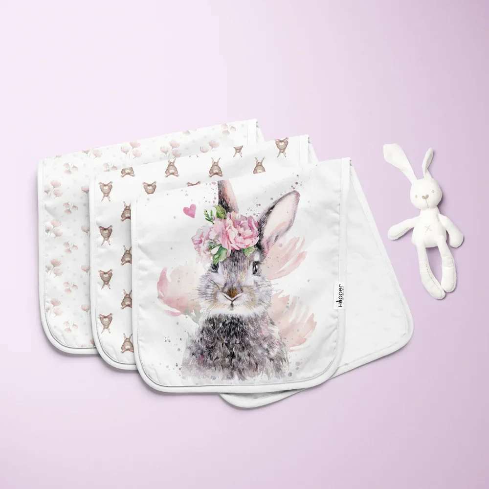 Honey Bunny Burp Cloth Set - Image 3