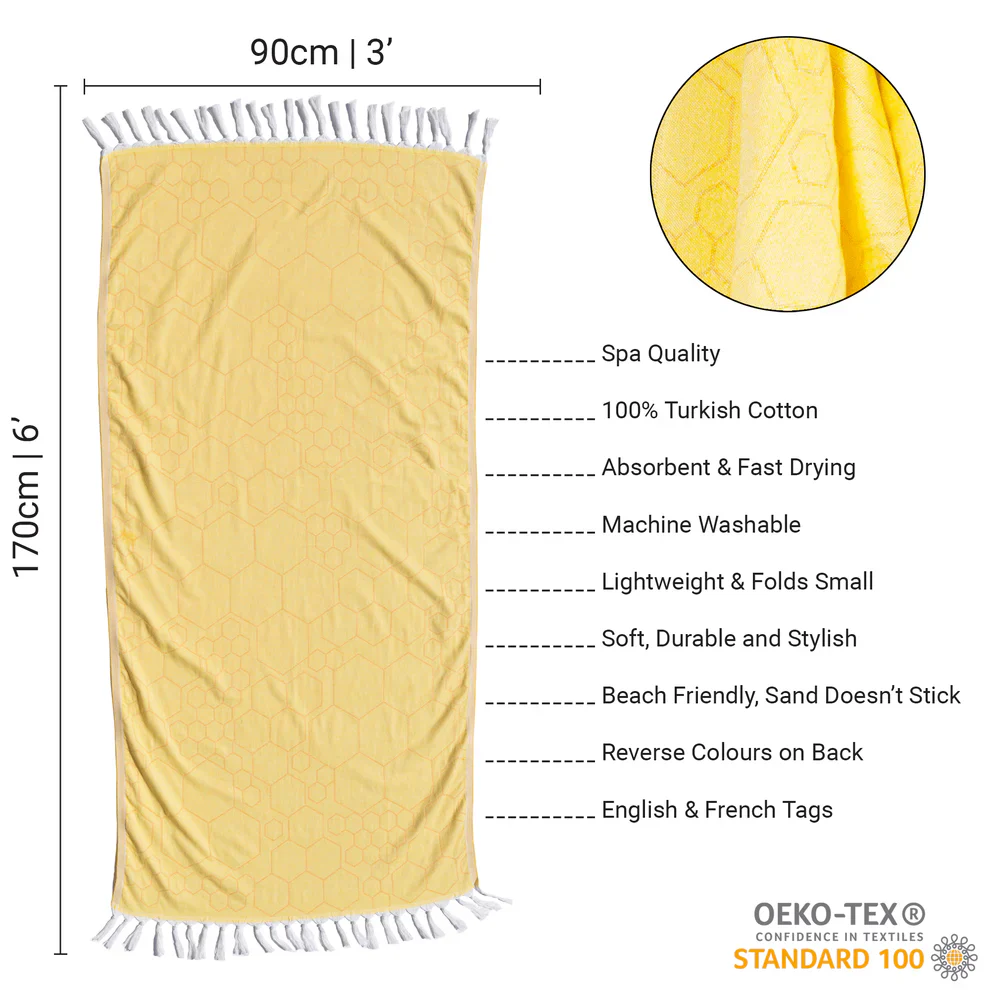 Honeycomb Turkish Body Towel - Image 7