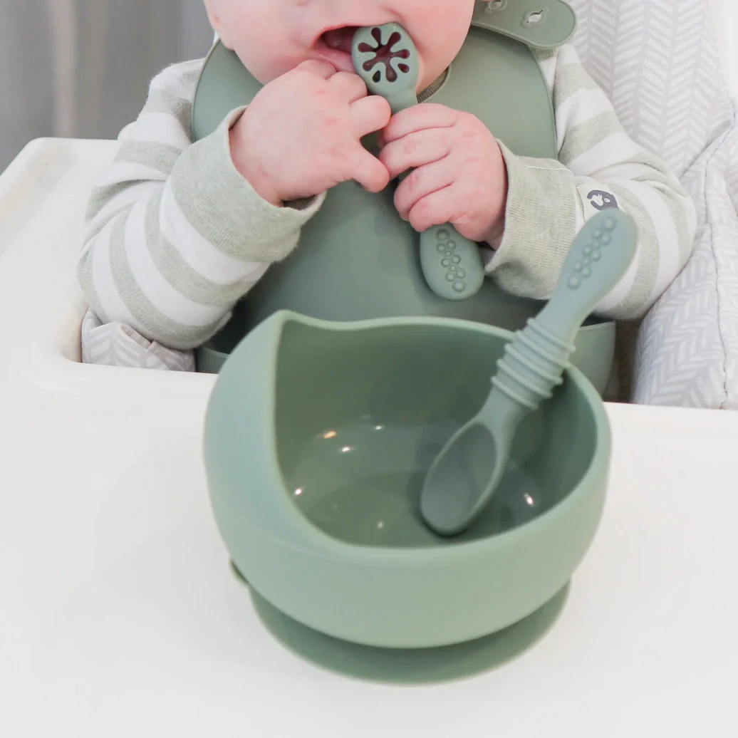 Infant Training Spoons For Self Feeding - Sage - Image 2