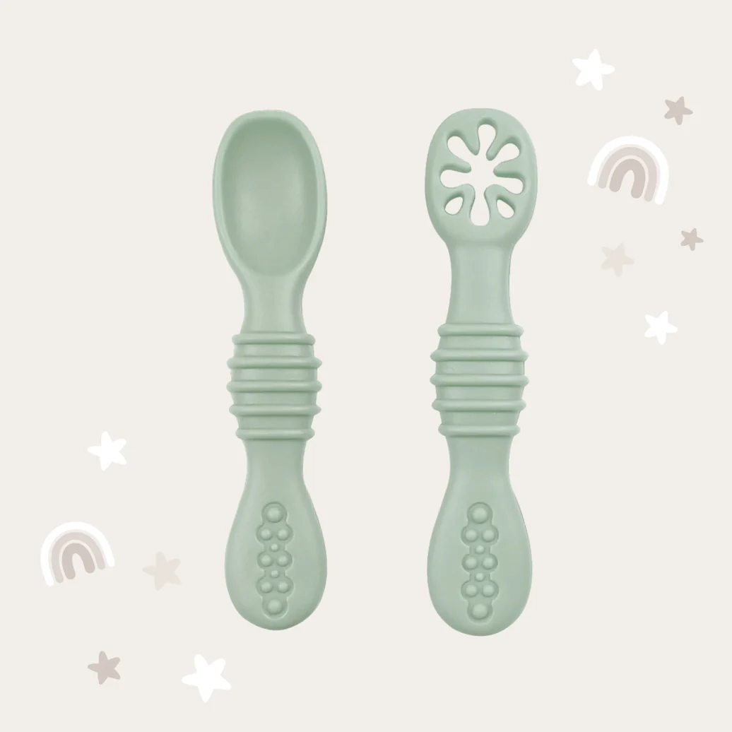 Infant Training Spoons For Self Feeding - Sage - Image 3