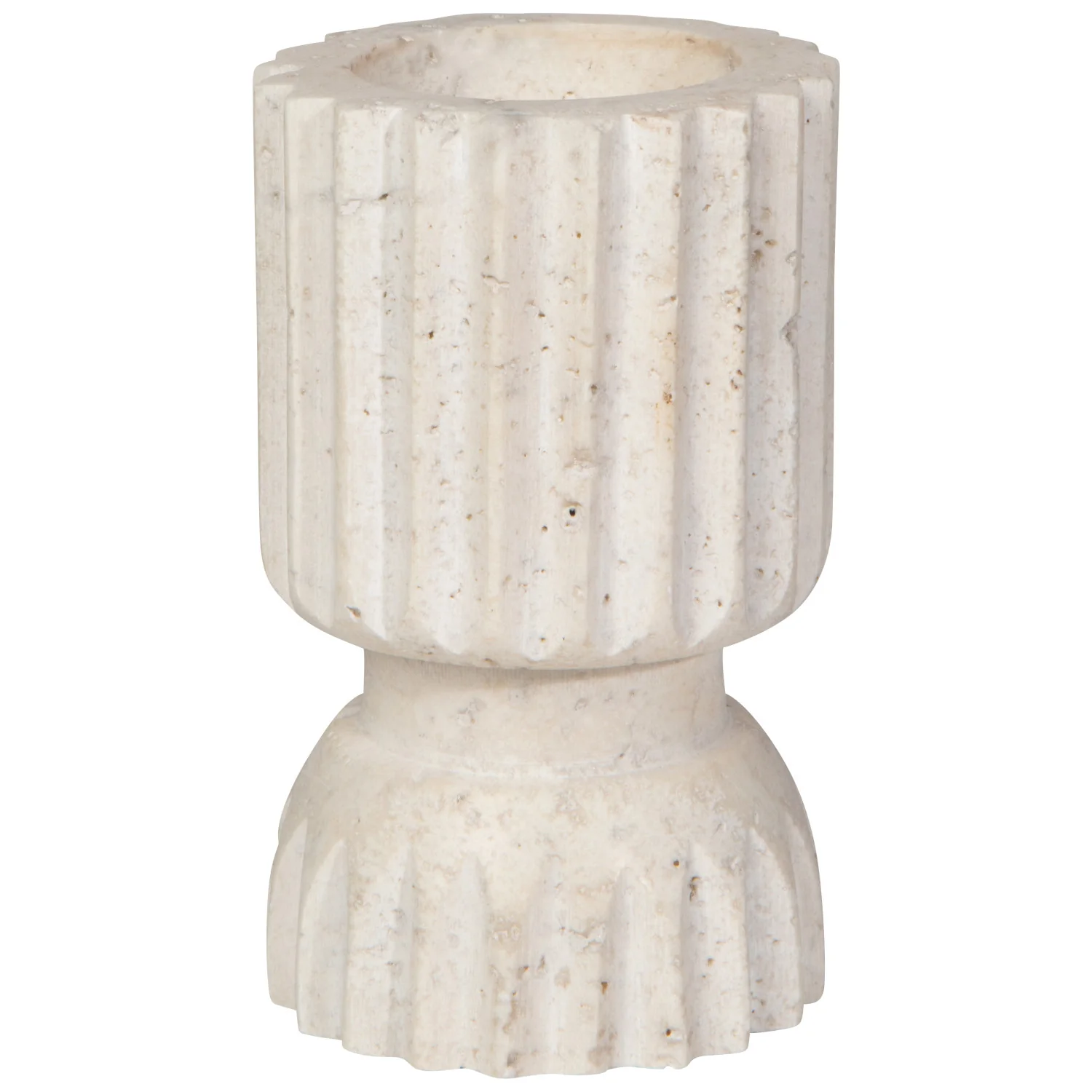 Iona Travertine 4 Inch Candle Holder - Image 2
