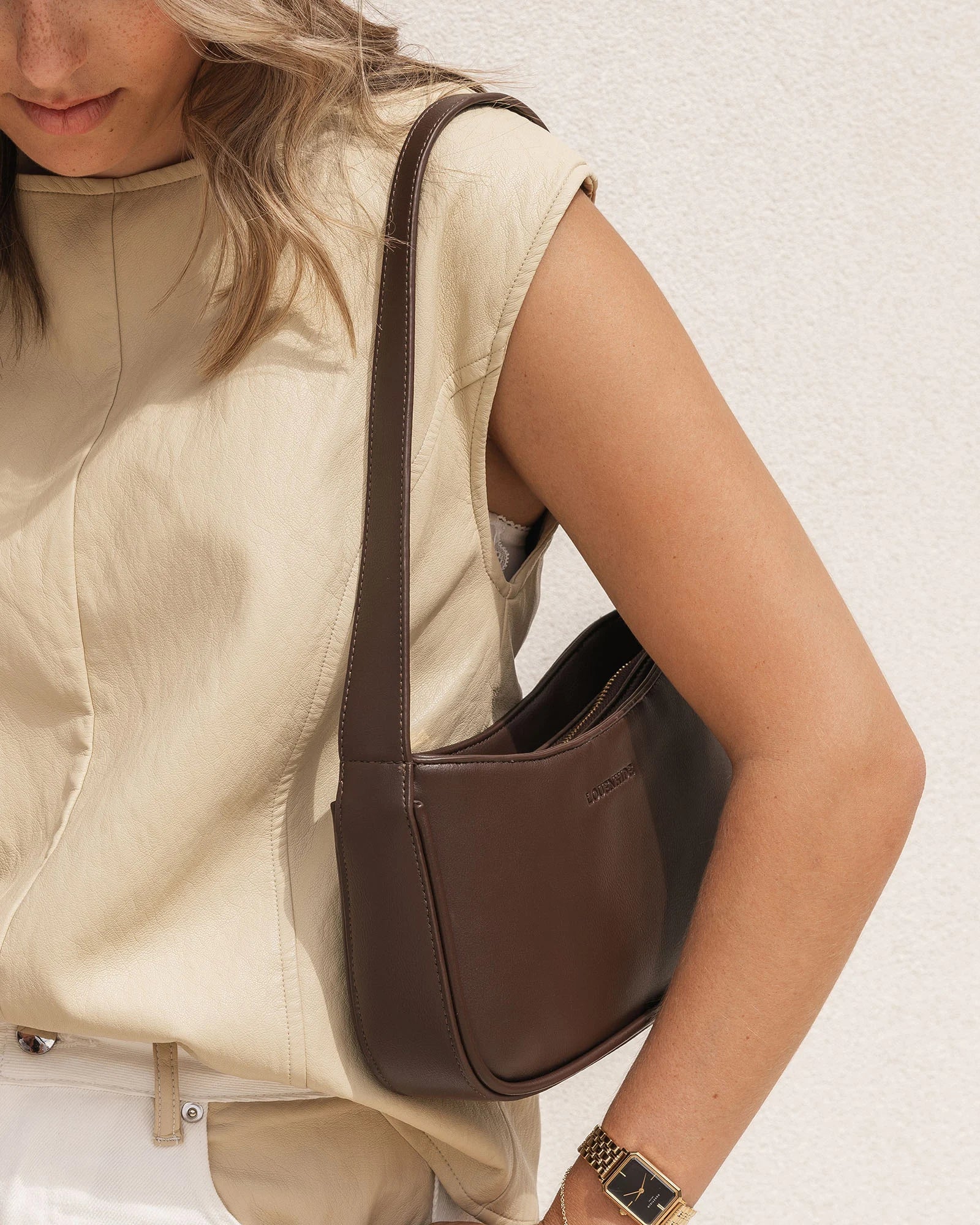 Ivy Shoulder Bag - Chocolate - Image 3