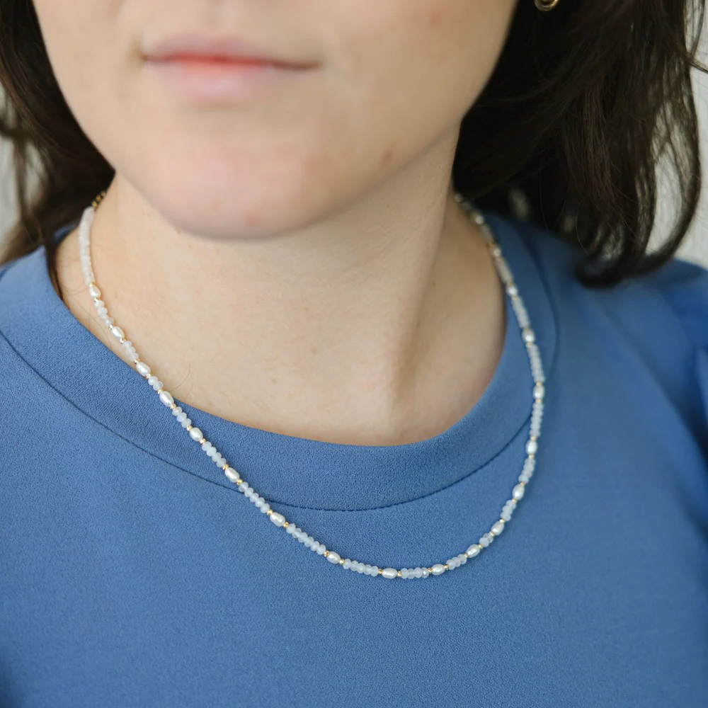 Iylara Moonstone Necklace - Gold - Image 2