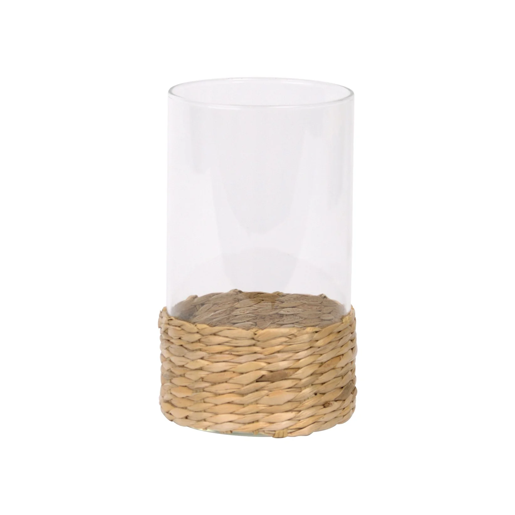 Jackson Clear Glass Candle Holder With Wicker - Assorted - Image 2