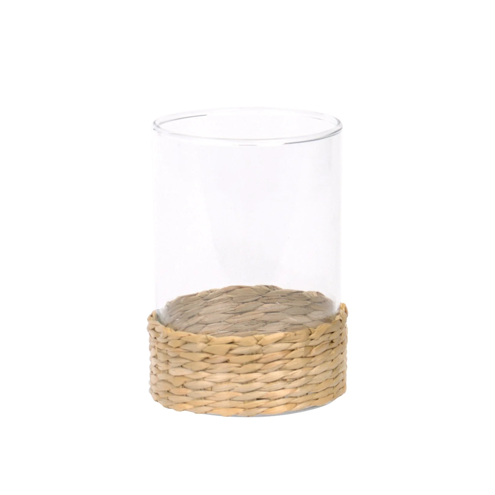 Jackson Clear Glass Candle Holder With Wicker - Assorted - Image 3