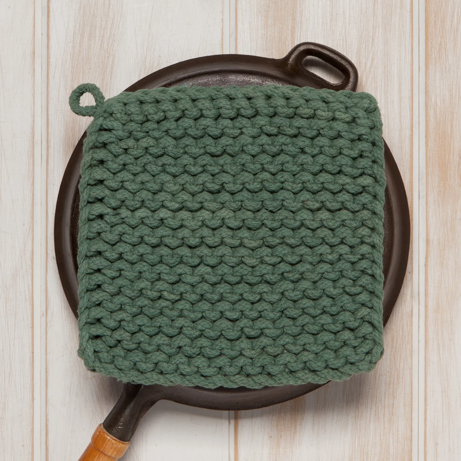 Jade Green Knit Potholder - Image 3