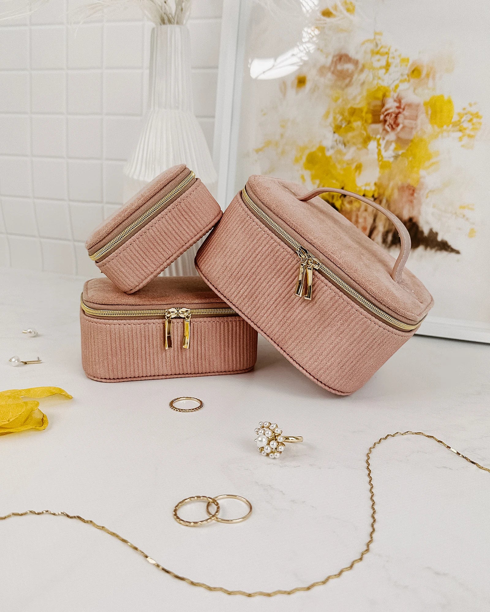 Jesse, Lola & Suzie Jewelry Cases - Dusty Pink FINAL SALE - Image 2