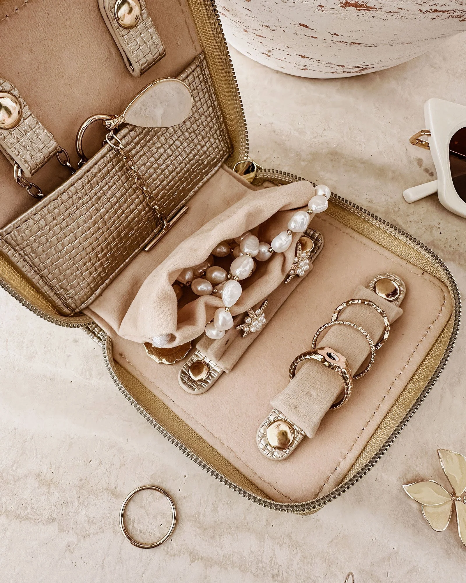 Juniper Jewelry Case - Champagne FINAL SALE - Image 5