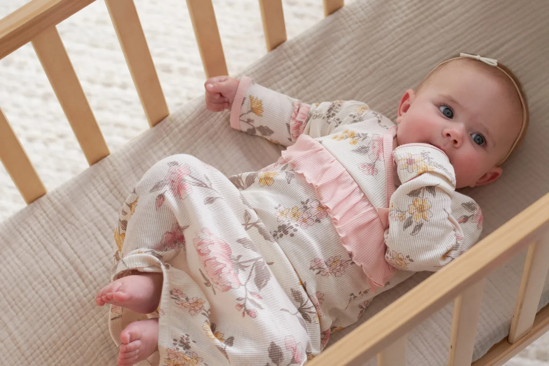 Just Born 1-Pack Baby Girls Vintage Floral Gown - Image 2
