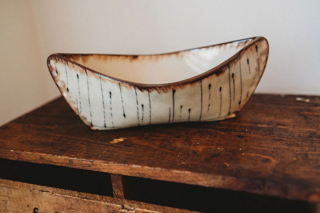 Large Birch Bark Canoe Bowl - Image 2