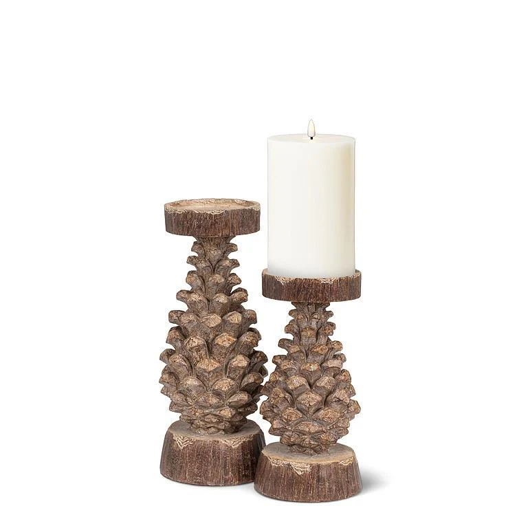 Large Pinecone Pillar Holder - Image 2