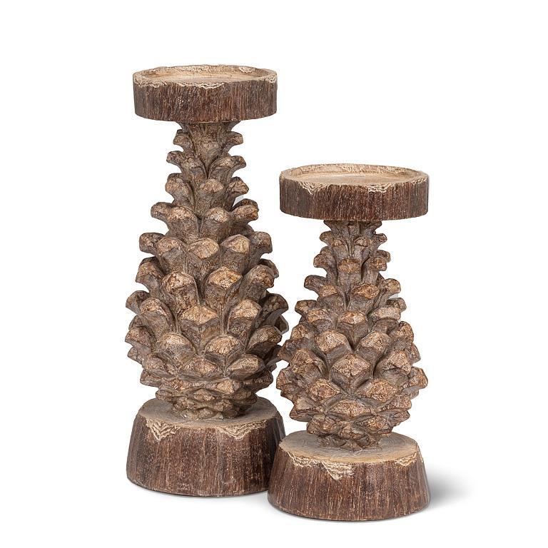 Large Pinecone Pillar Holder - Image 3