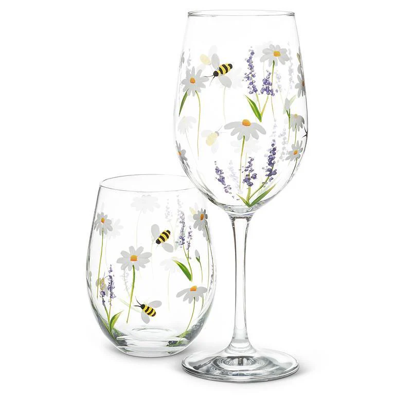 Lavender & Bees Stemless Glass - Image 2
