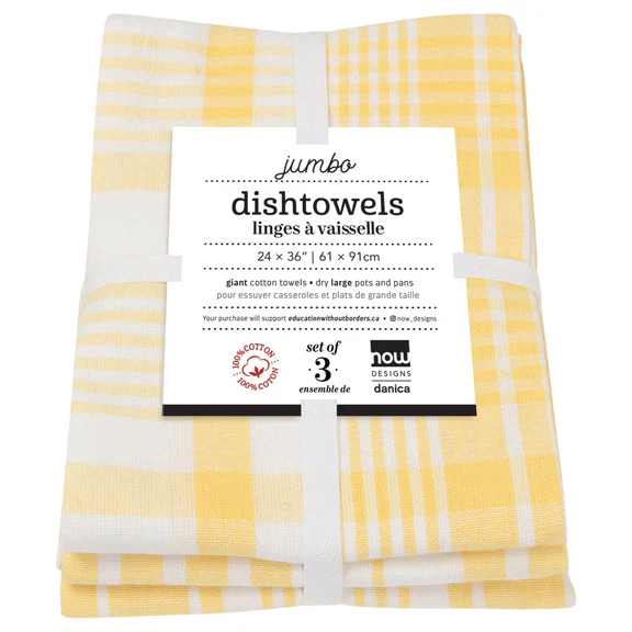 Lemon Jumbo Dishtowels - Set of 3 - Image 2