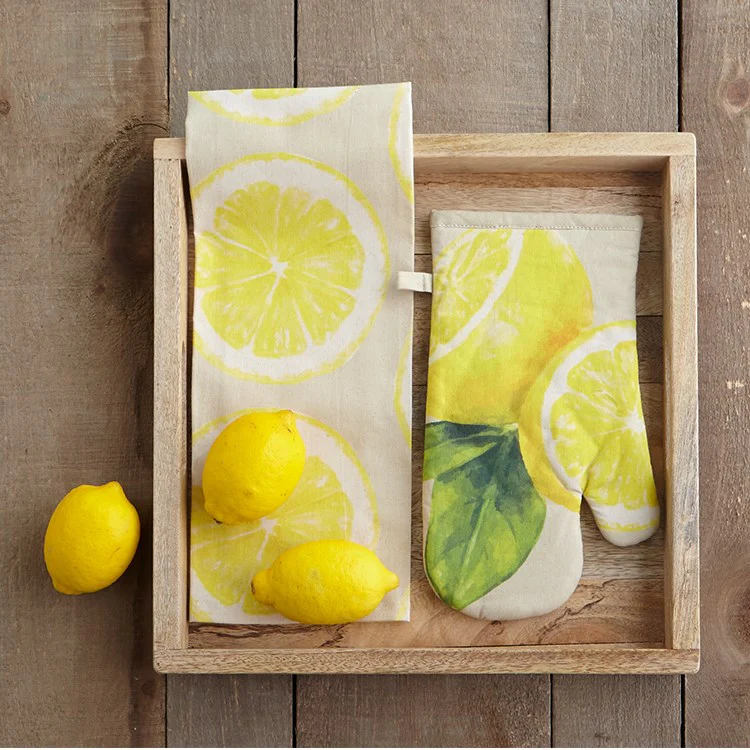 Lemon Kitchen Tea Towel - Set of 3