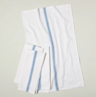 Brooklyn Stripe Delft Blue Dishtowels - Set of 4 - Image 2