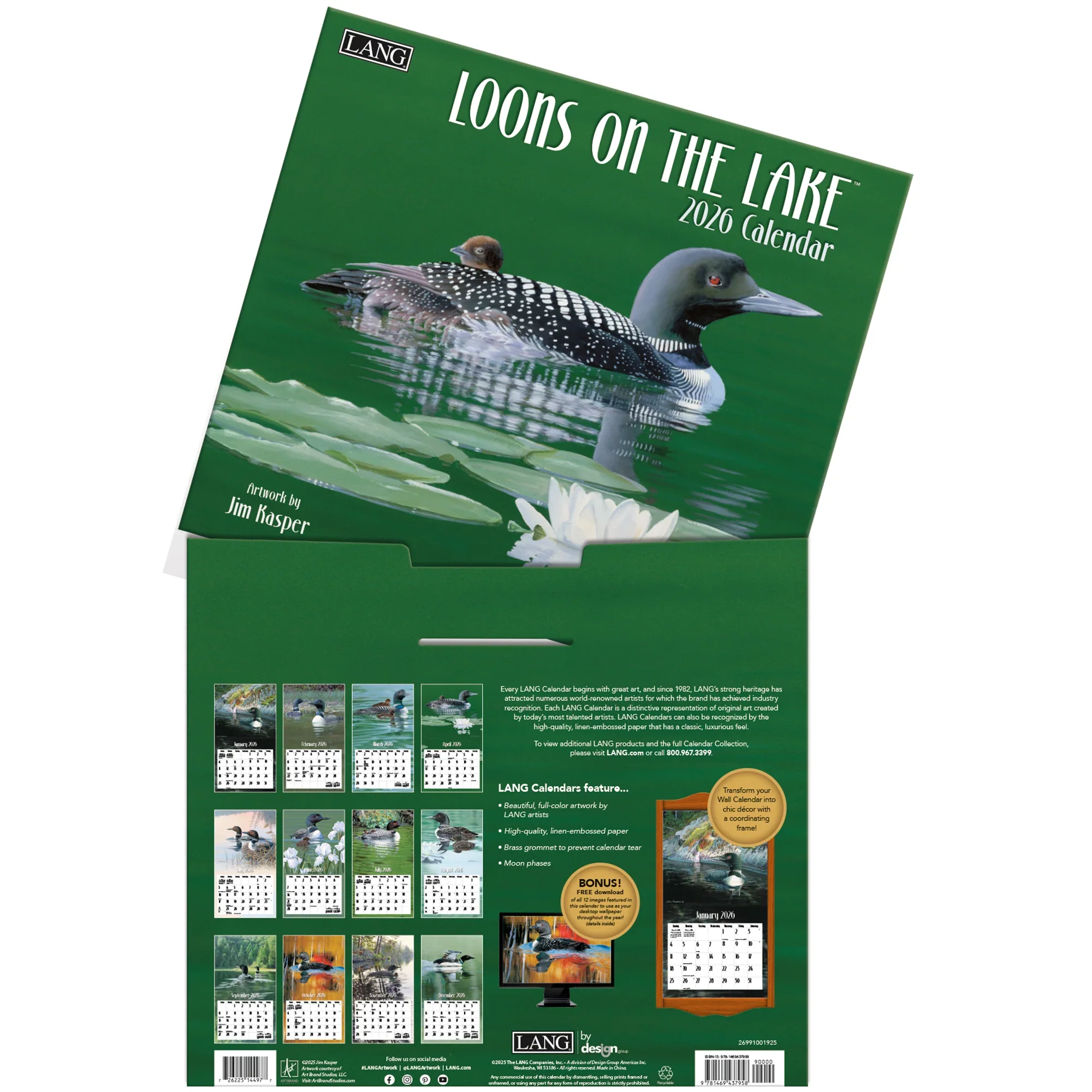 Loons At The Lake 2026 Lang Calendar - Image 2