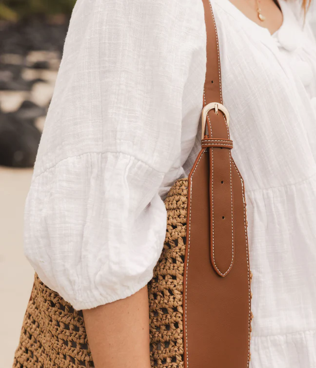 Louisa Shoulder Bag - Natural Tan - Image 4