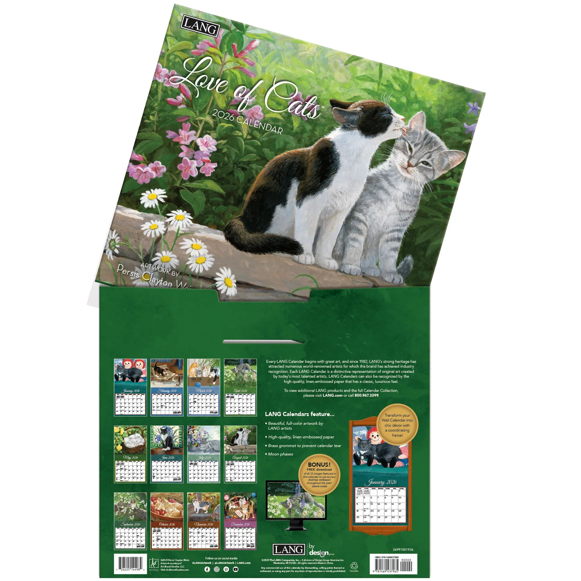 Love Of Cats 2026 Lang Calendar - Image 2