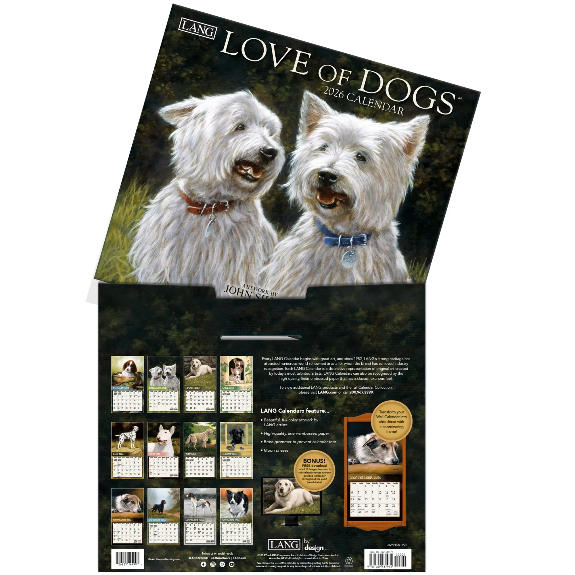 Love Of Dogs 2026 Lang Calendar - Image 2