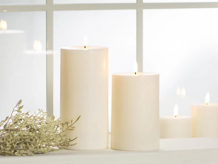 Luxlite Flameless 3x4" LED Pillar Candle - Sand - Image 2
