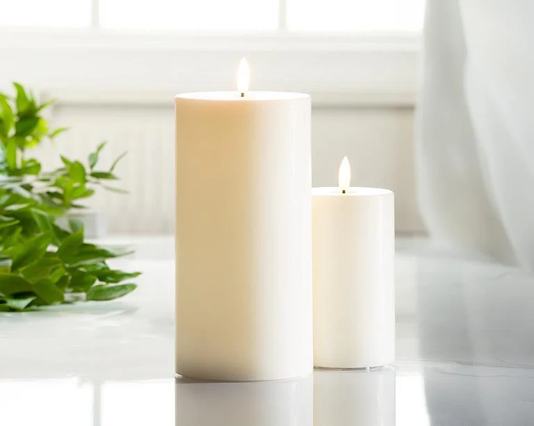 Luxlite Flameless 4x8" LED Pillar Candle - Sand - Image 2