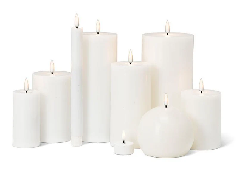 Luxlite Flameless LED Taper Candle - White - Image 2