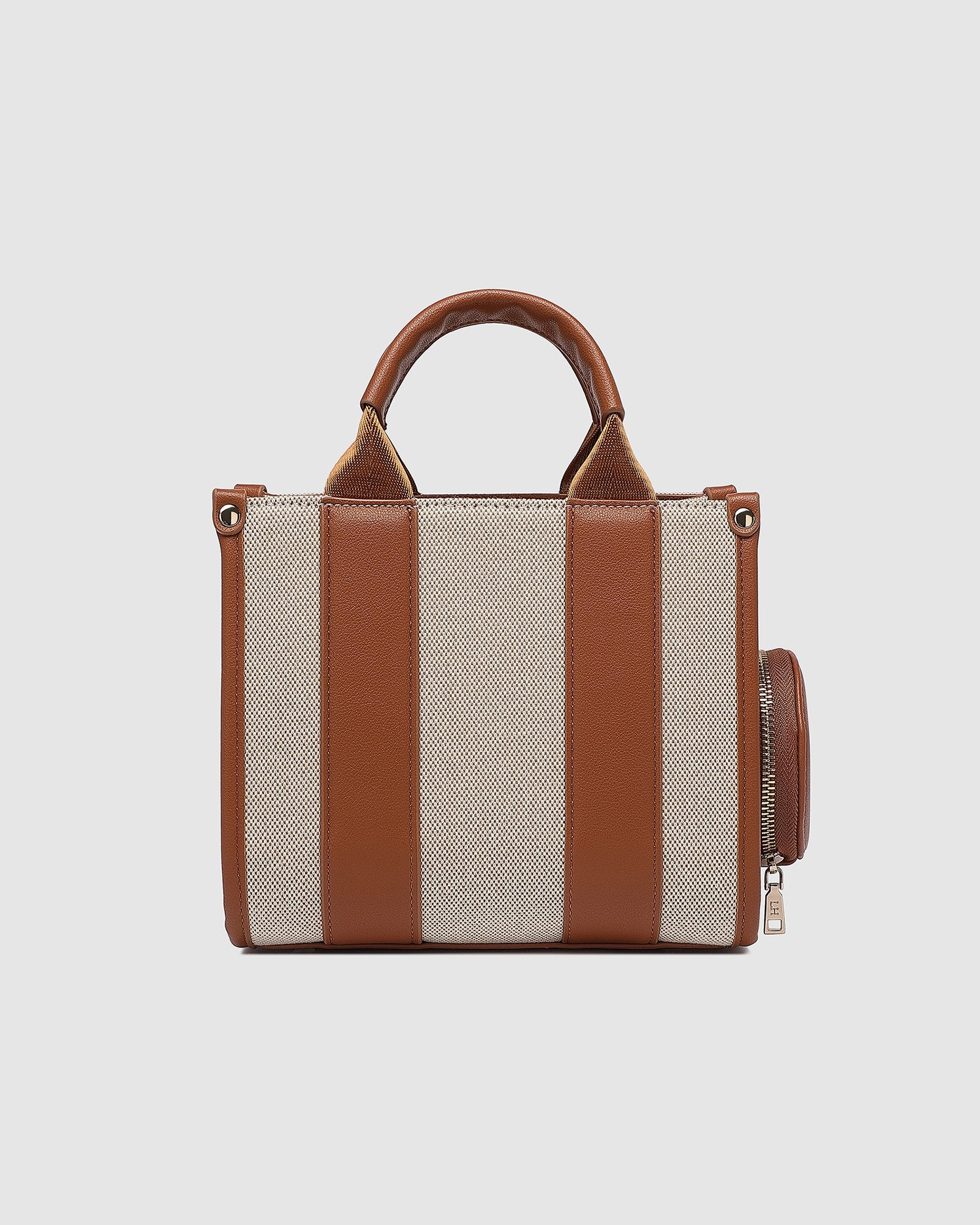 Manhattan Mini Tote Bag - Natural Tan Canvas - Image 2