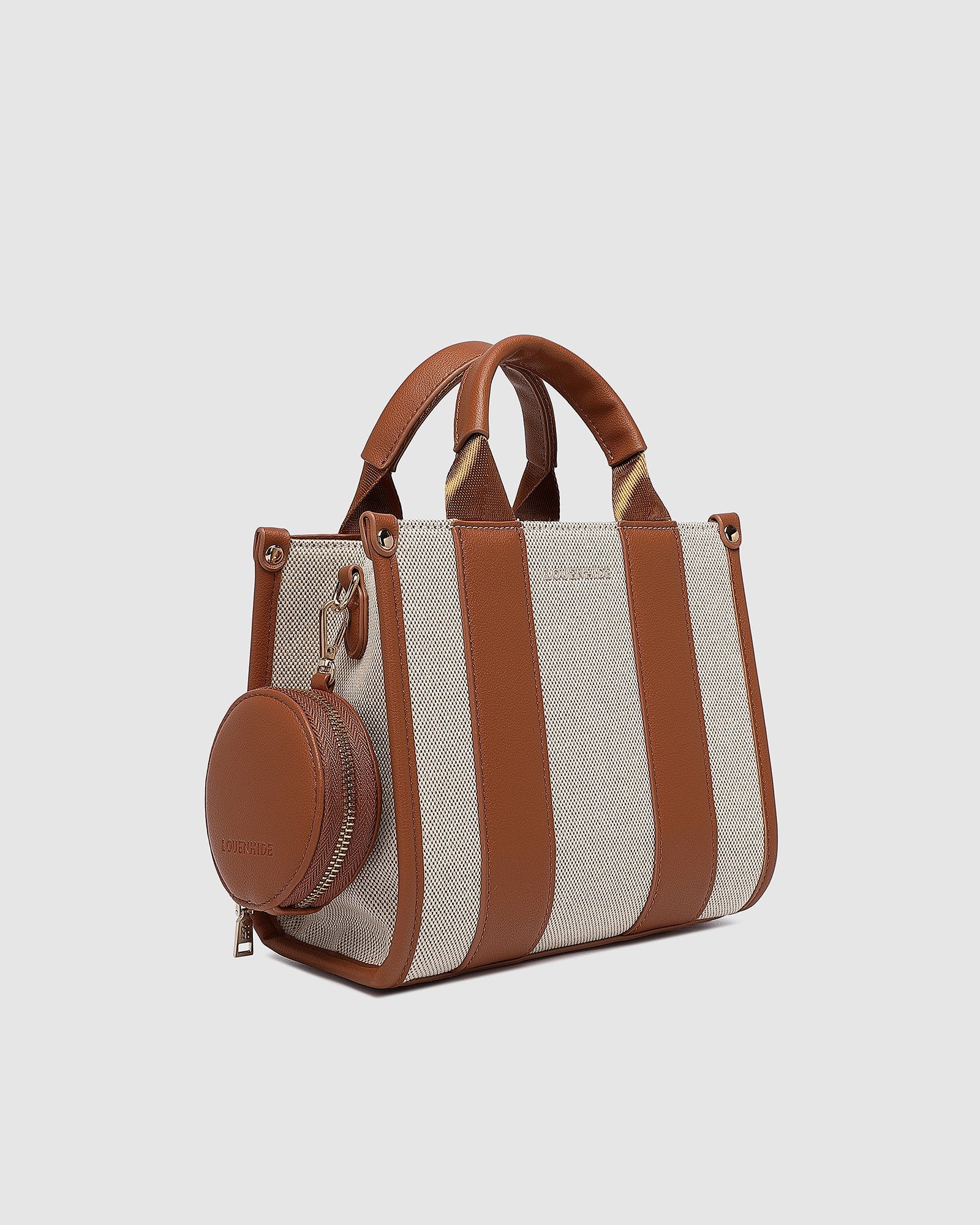Manhattan Mini Tote Bag - Natural Tan Canvas - Image 3