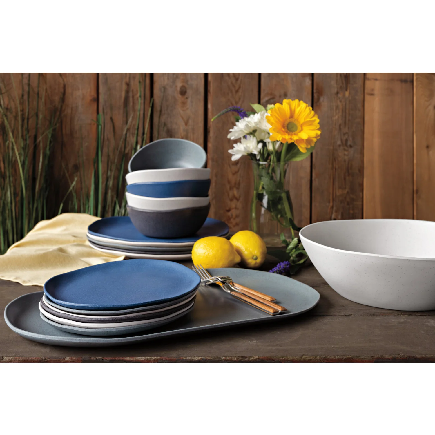 Vanilla Bean Fresco Melamine Serving Bowl - Image 3