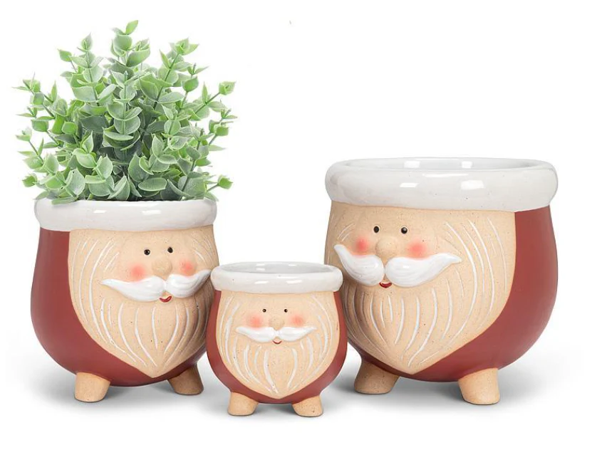 Small Santa Planter on Legs - Image 2