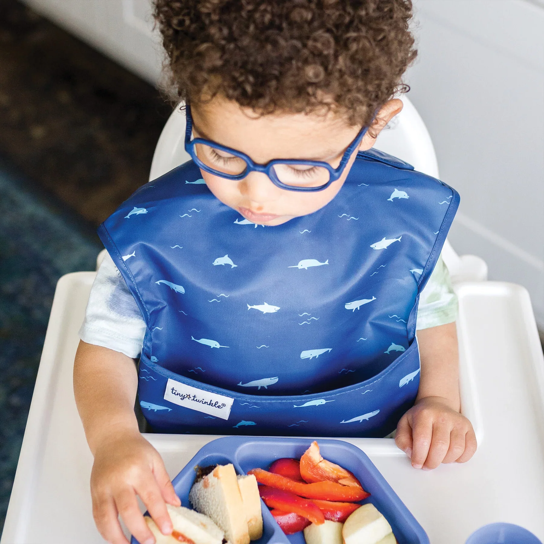 Mess-Proof Easy Bib 3PK - Ocean Life/Dino/Slate - Image 2