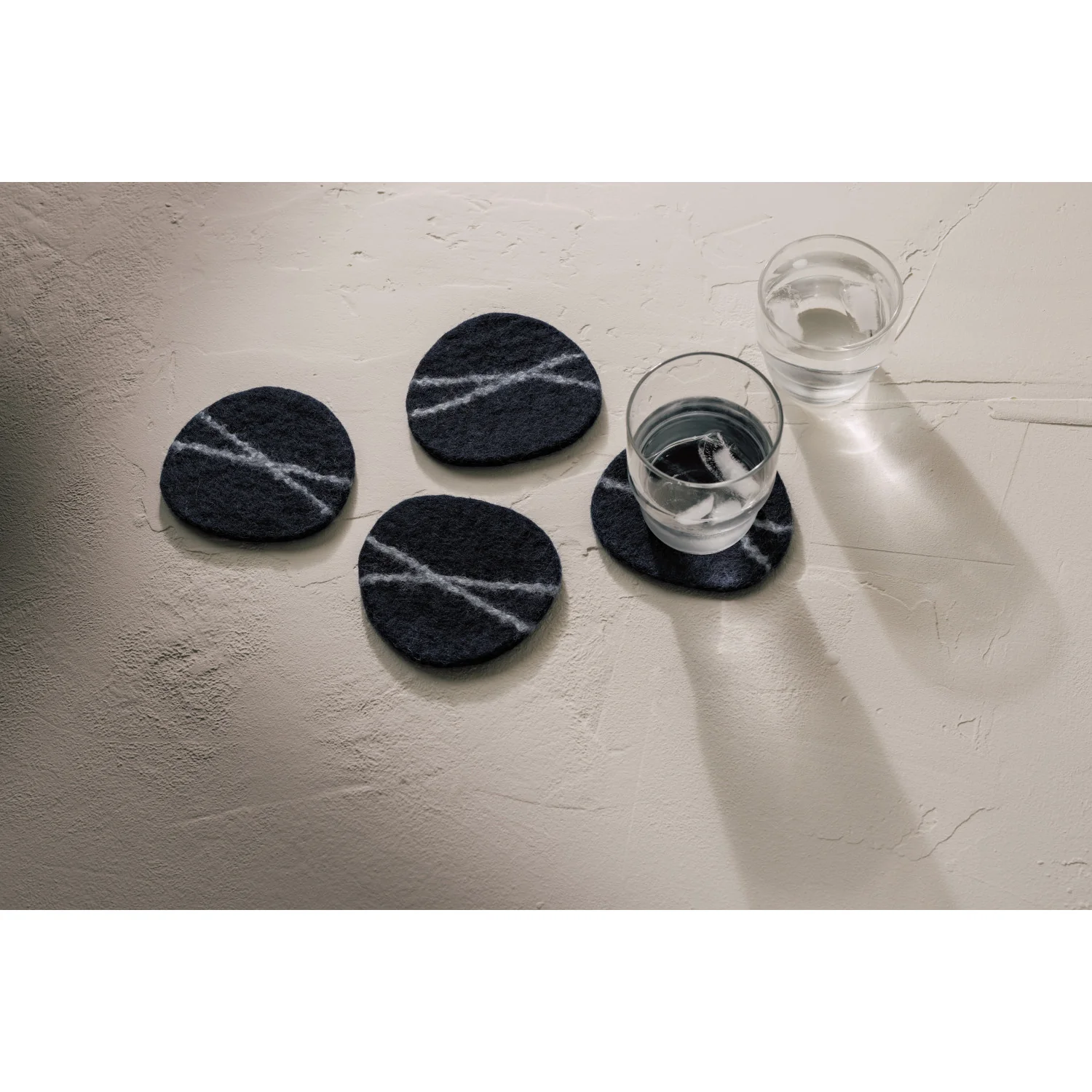 Midnight Striato Felt Coaster - Set of 4 - Image 2