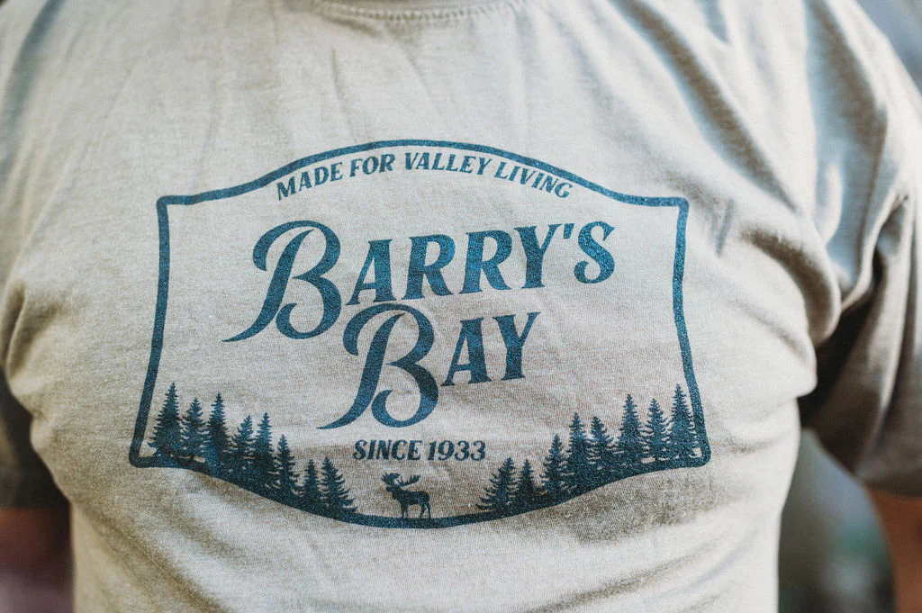 Military Green - Barry's Bay Patch Adult Washed Tee - Image 2