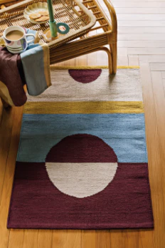 Moonphase Woven Cotton Rug - Image 2
