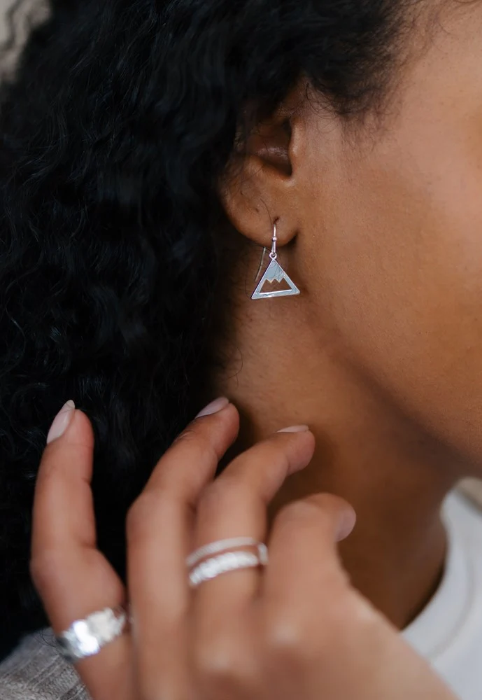 Mountain Earrings - Silver - Image 2