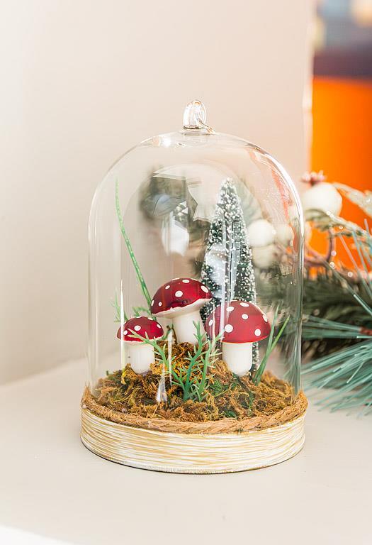 Mushroom in Forest Dome Ornament - Image 2