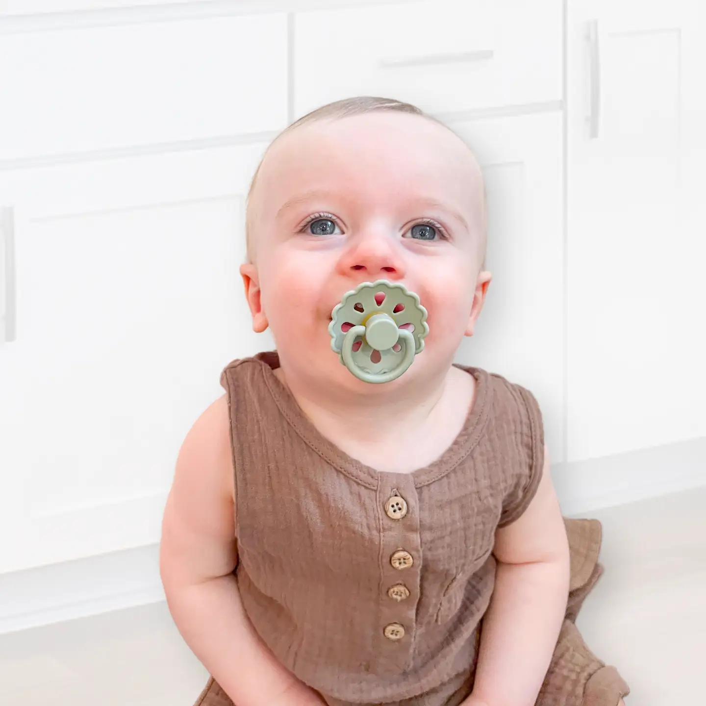 Natural Latex Pacifiers - Sage & Dusty Blue - Assorted - Image 3