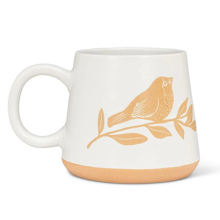 Wide Base Mug with Bird & Branch - Image 2