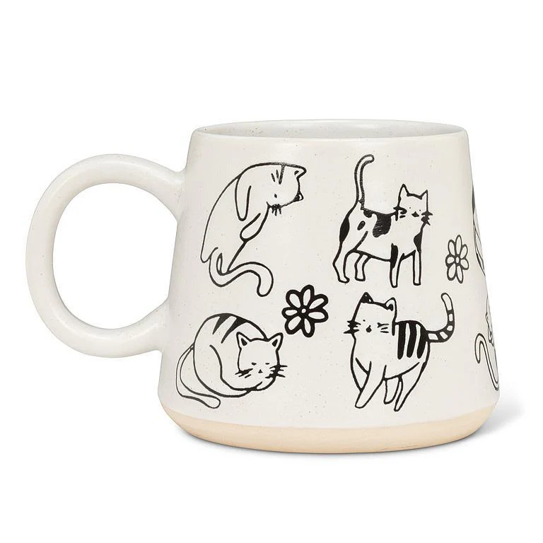 Oversized Mug with Cat Drawings - Image 2