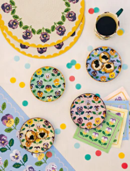 Pansy Appetizer Plates - Assorted - Image 2