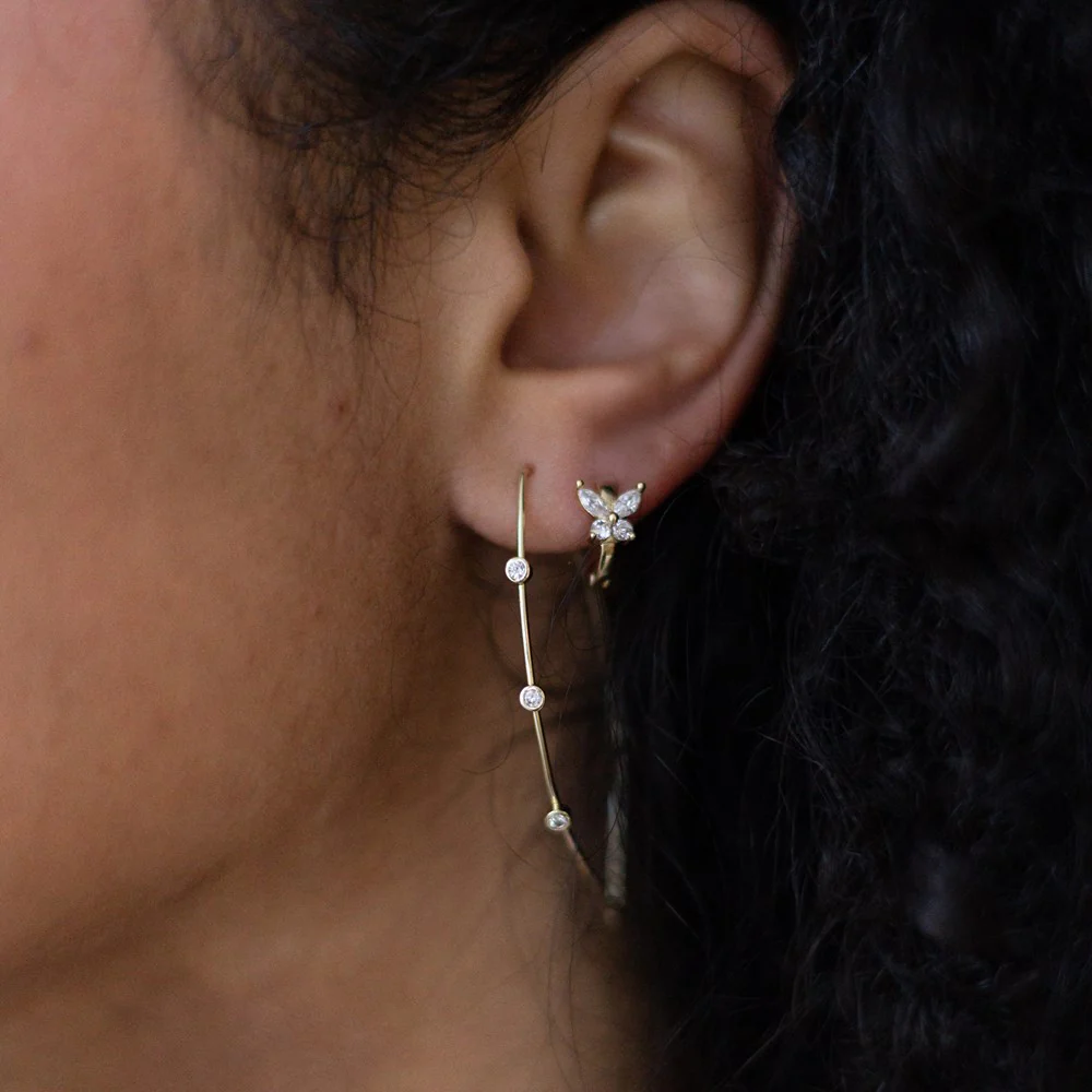 Papillon Hoops - Gold - Image 2