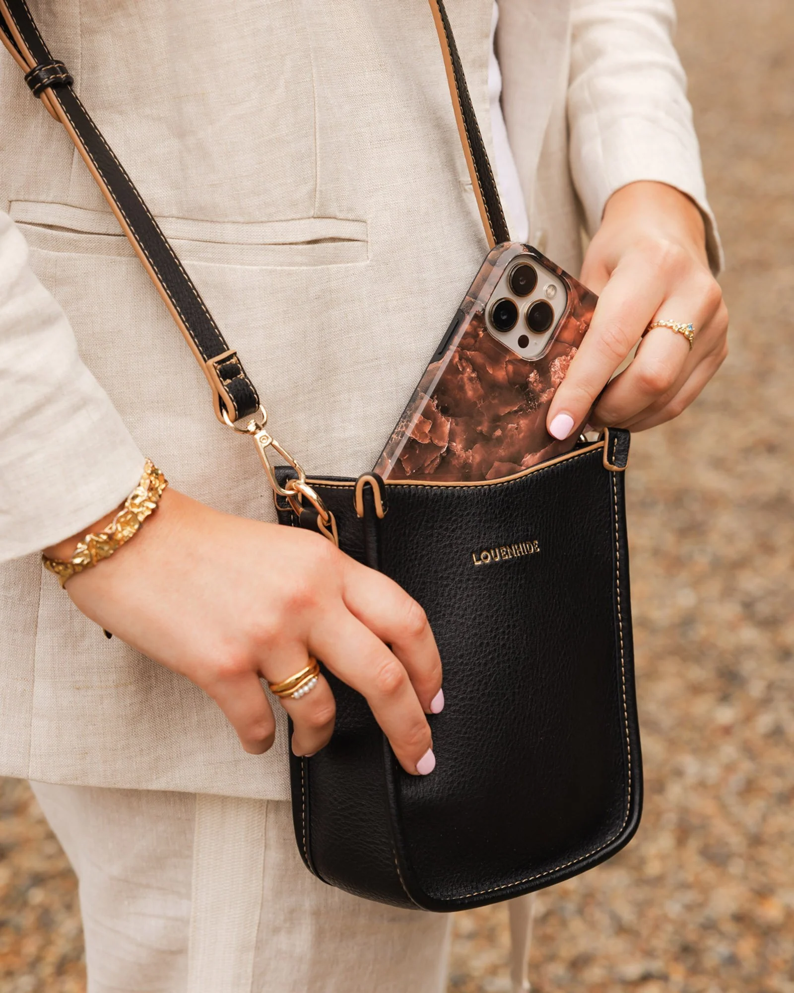 Parker Crossbody Bag - Black - Image 9