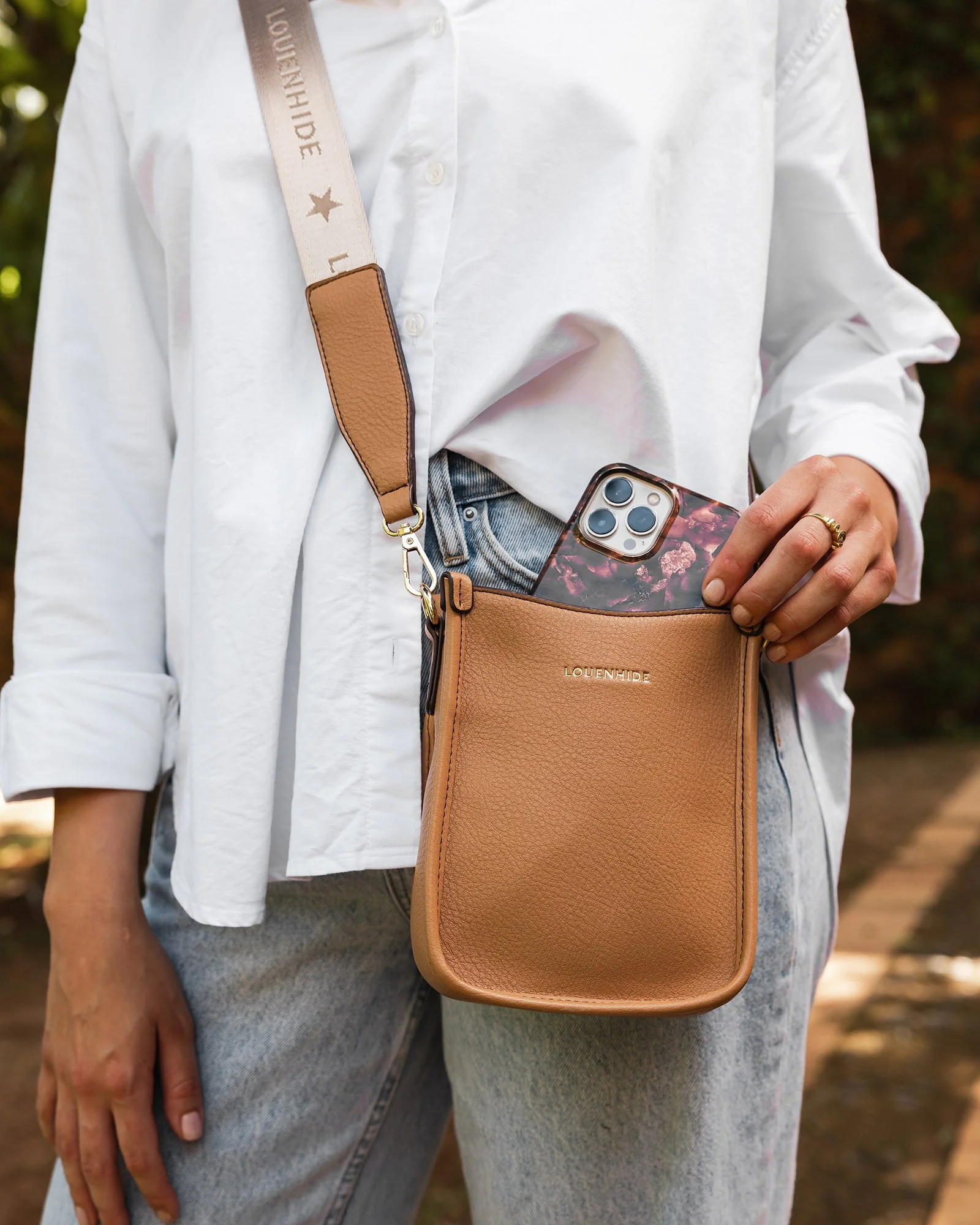 Parker Crossbody Bag - Camel - Image 7